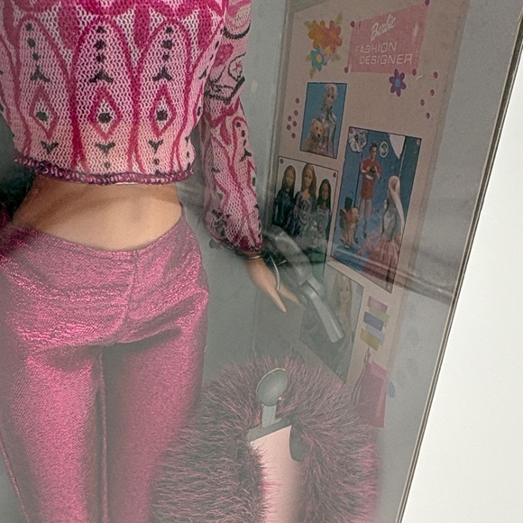 Barbie Doll Lots of Clothes Fashion Designer metallic Pink Ensemble shiny pants - Picture 5 of 12